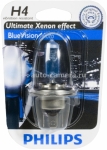 Галогенная лампа Philips Н4 12v 60\55w BlueVision Moto  блистер 1 шт.